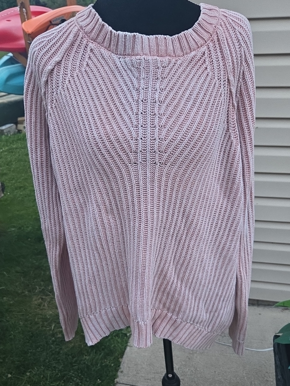 Tribal Jeans Size XL Women's Pink Ribbed Knit Sweater